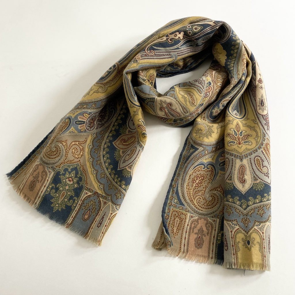 楽天市場】イタリア製 ETRO エトロ ストール マフラー ペイズリー柄