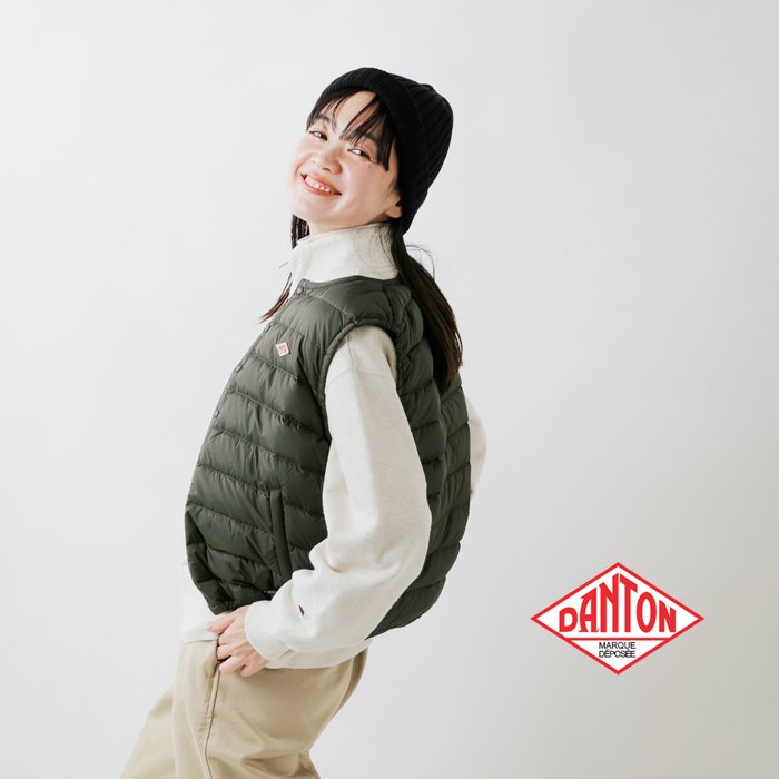 DANTON ダントン クルーネック インナーダウン ベスト dt-a0002nnf