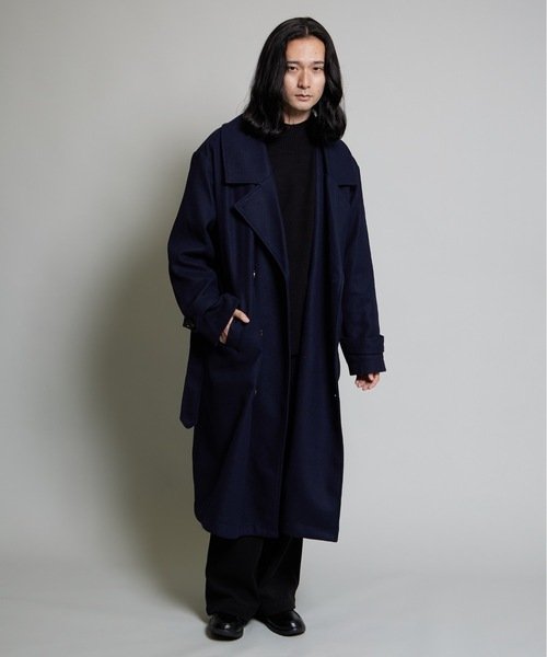 ウールライクスタンドトレンチコート（トレンチコート）｜MandO