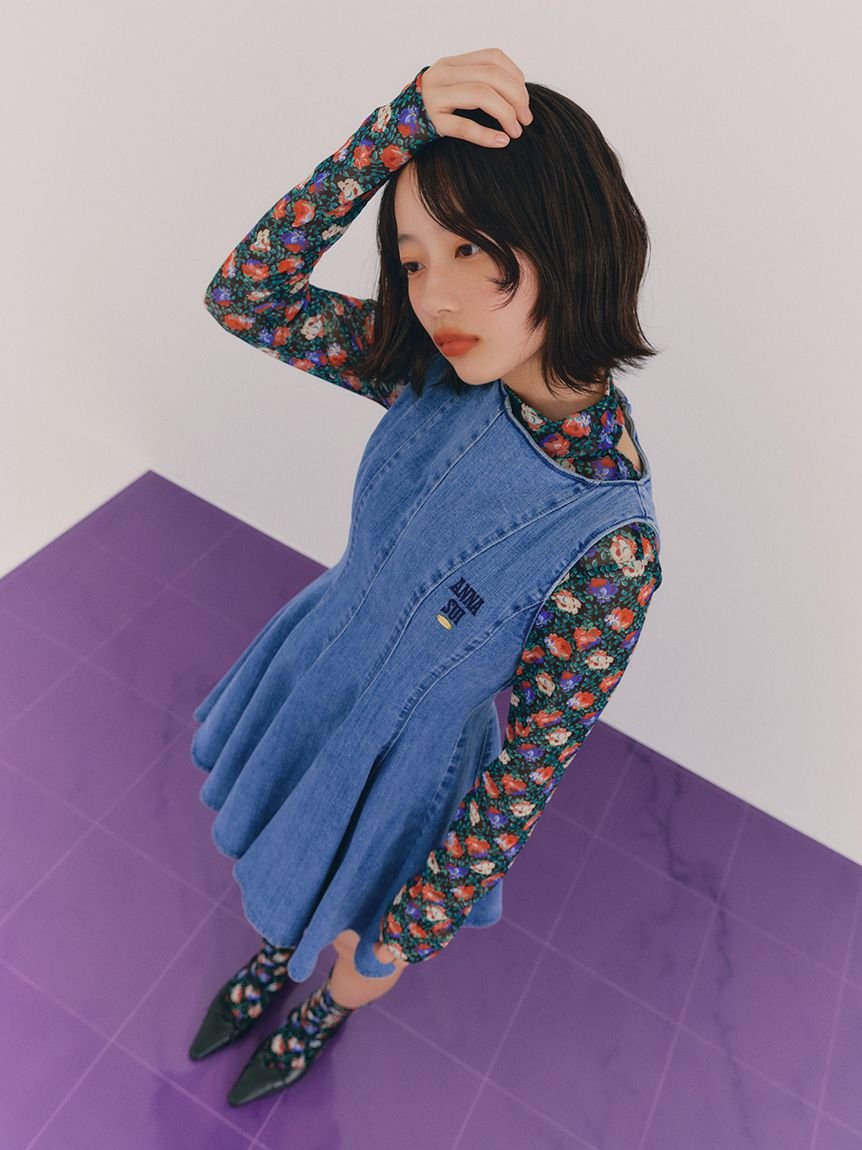 LILY BROWN × ANNA SUI】フレアミニワンピース(ミニワンピース