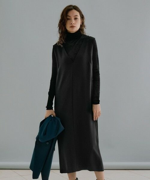 セール】 【洗える】ライトダブルクロス ジャンパースカート