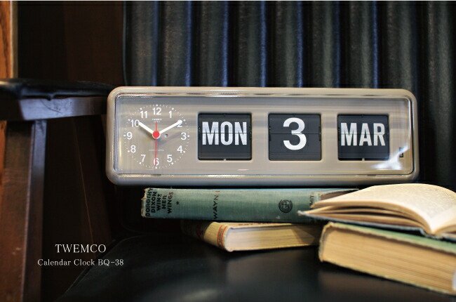 TWEMCO トゥエンコ｜カレンダークロック BQ-38 グレー 通販｜DUPON35