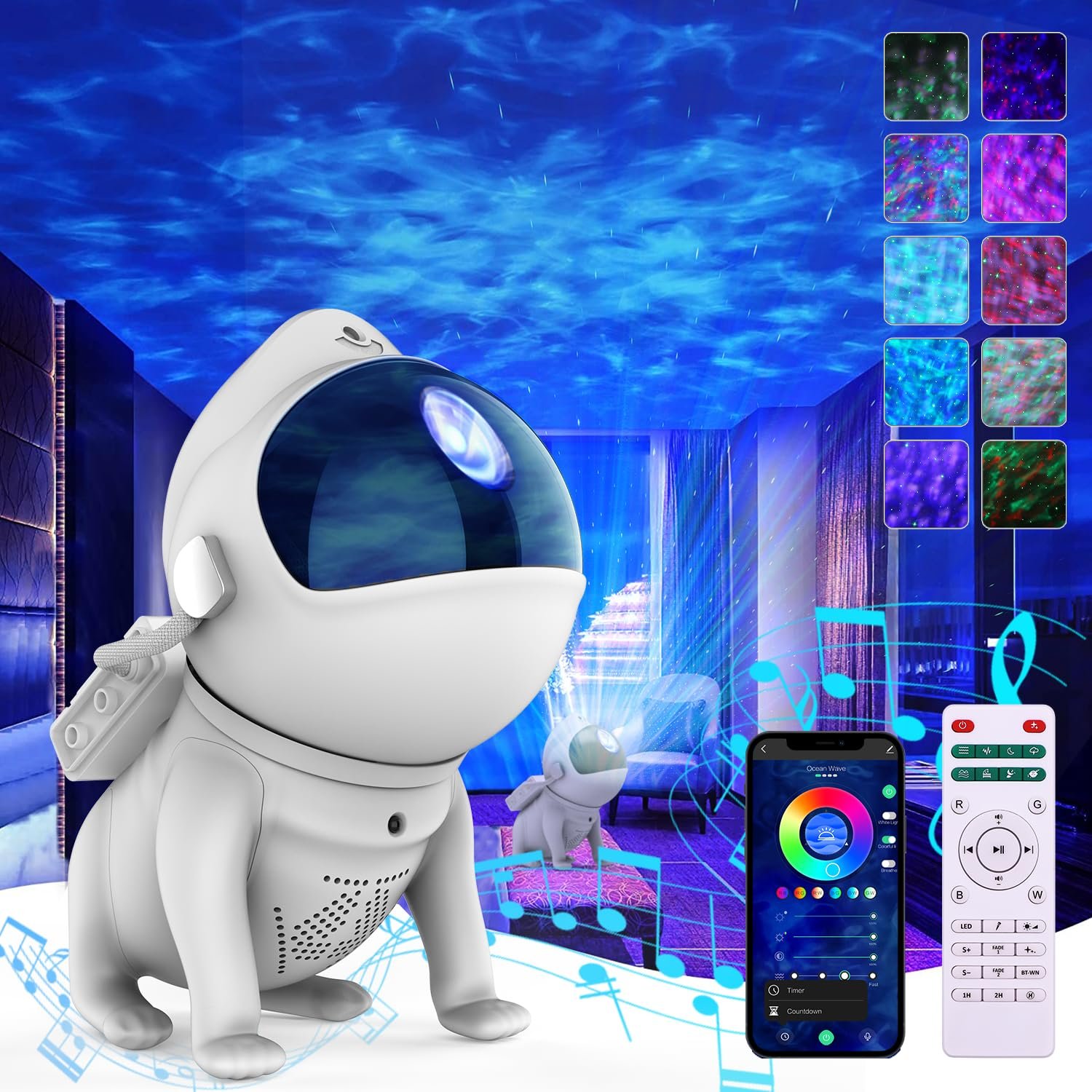 Amazon.com: Space Dog Astronaut Star Projector - 21 Color Modes