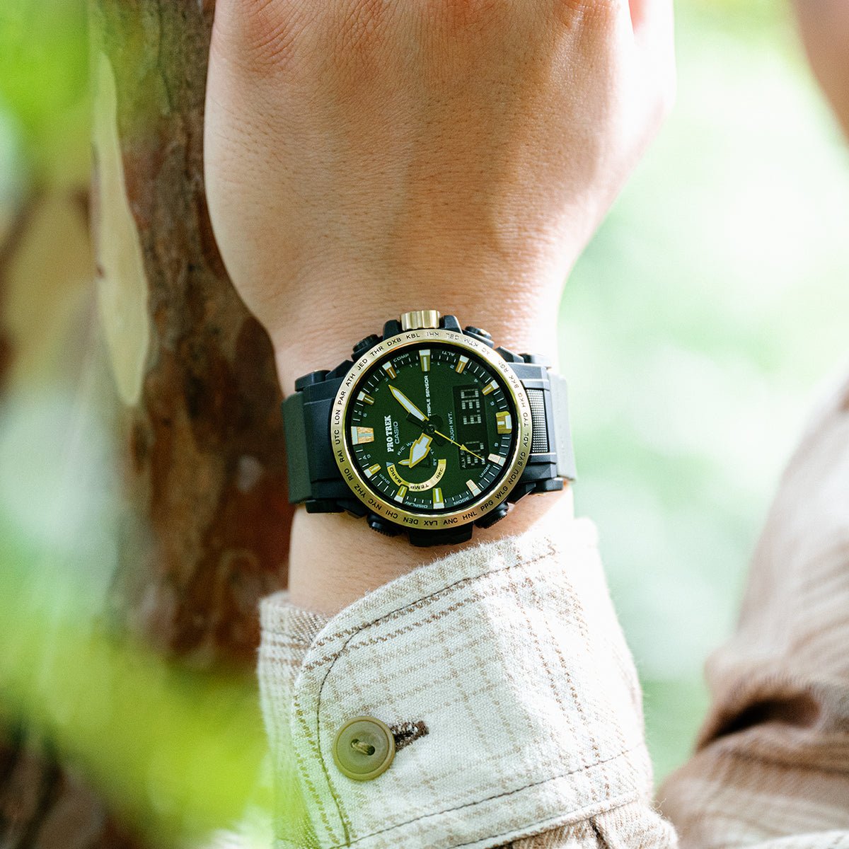 プロトレック 30周年記念モデル 木漏れ日 PRW-61ANS-3JR メンズ 電波