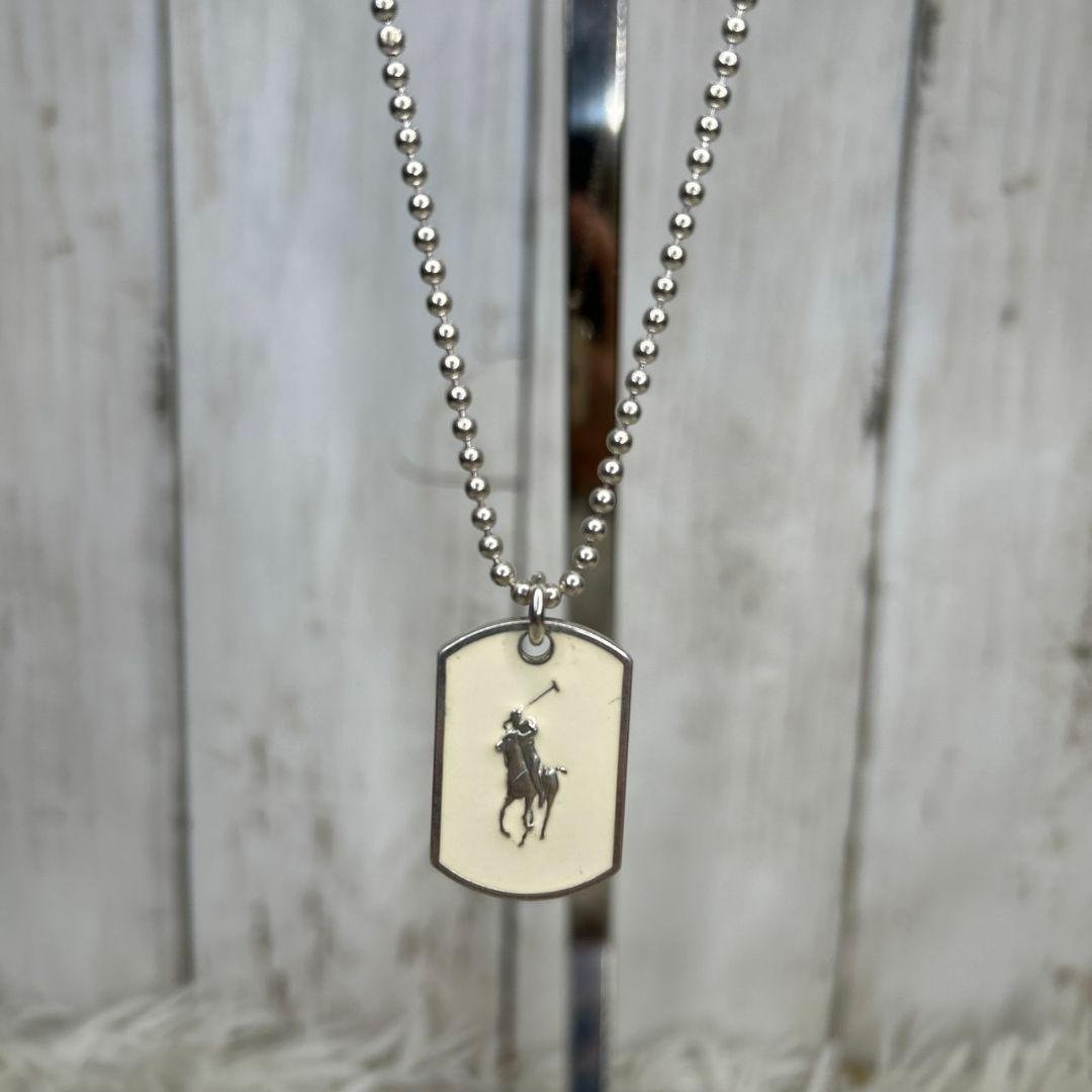 ラルフローレン ネックレス ドッグタグ ボールチェーン - メルカリ