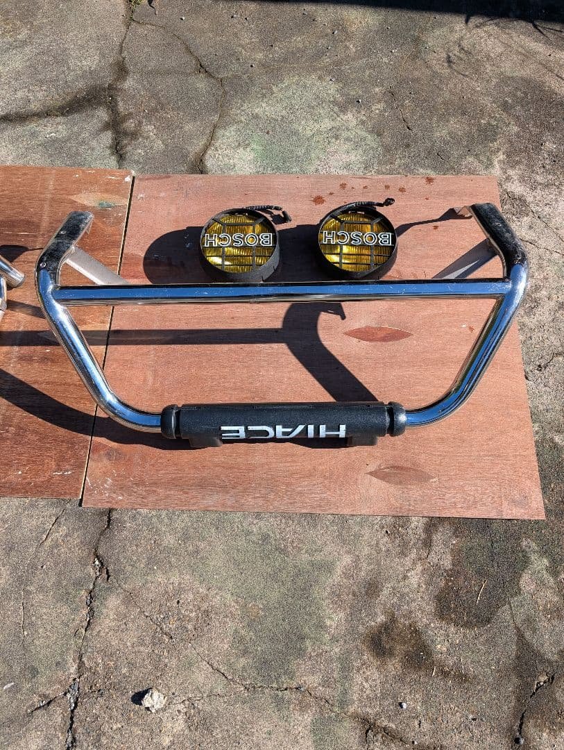 ハイエース 100系 バンパーガード フロント リア フォグランプ ハイエース 100系 バンパーガード フロント リア フォグランプ ワイド